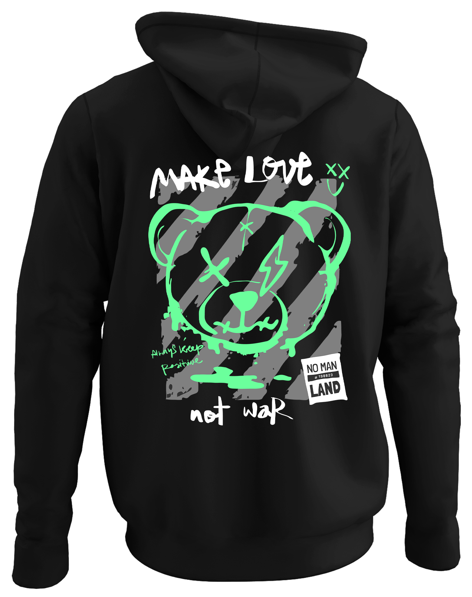 Alfaq Make love not war Hoodie